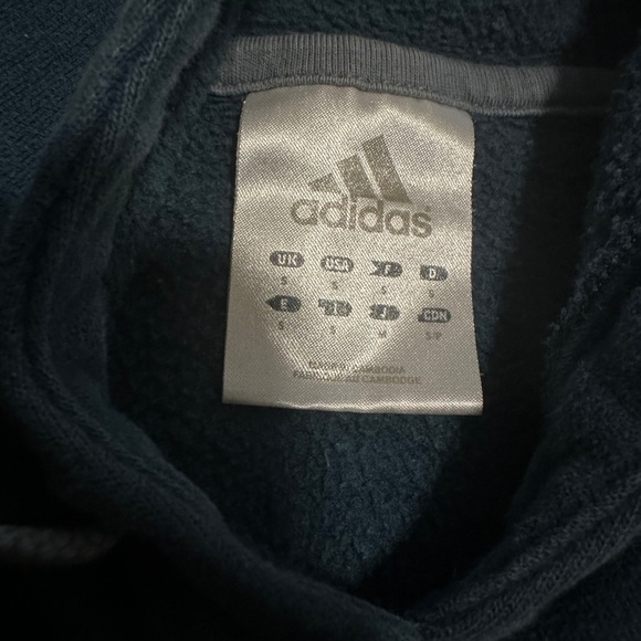 Vintage Blue Spell-out Adidas Fleece Hoodie - Picture 3 of 6